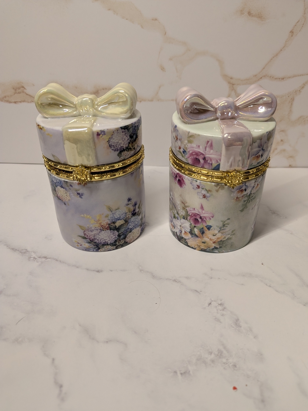 Pick One - Trinket Box with Bow Lid - 3 Pc Mystery Jewelry Inside